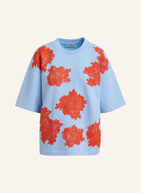 ESSENTIEL ANTWERP Sweatshirt JISTA ORANGE/ HELLBLAU