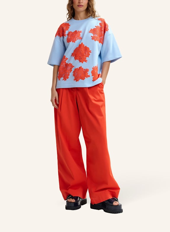 ESSENTIEL ANTWERP Sweatshirt JISTA ORANGE/ HELLBLAU