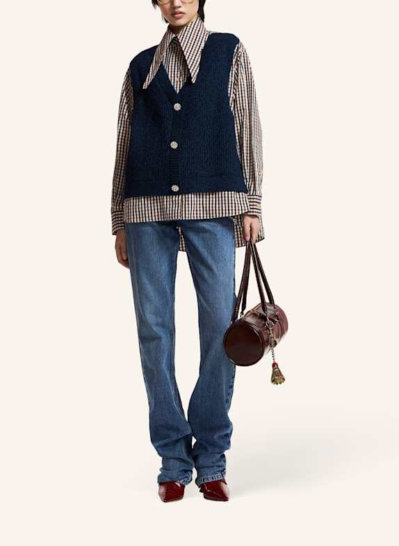 ESSENTIEL ANTWERP Hemd KUTE BLAU/ WEISS/ BRAUN