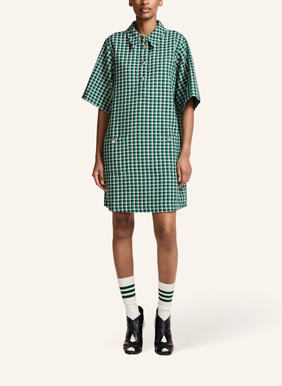 ESSENTIEL ANTWERP Kleid KOOKY GRÜN / SCHWARZ / CREME