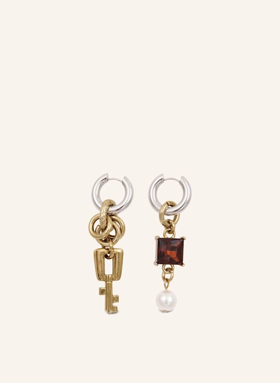 ESSENTIEL ANTWERP Schmuck KAOS GOLD / SILBER / DUNKELROT