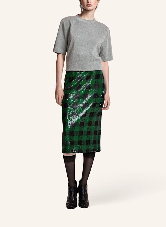 ESSENTIEL ANTWERP Rock KNITWEAR GRÜN / SCHWARZ