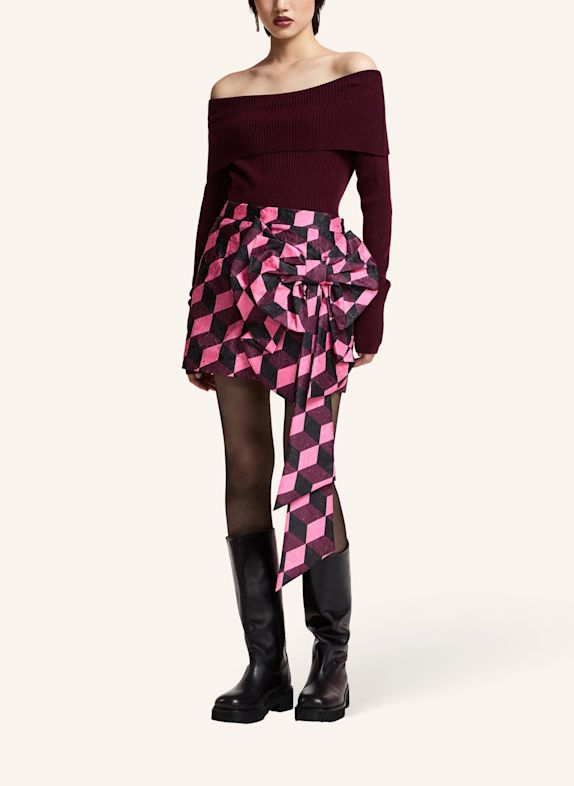 ESSENTIEL ANTWERP Off-Shoulder-Pullover KILLY DUNKELROT