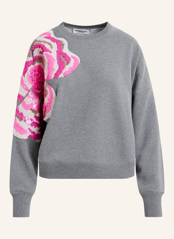 ESSENTIEL ANTWERP Sweatshirt GAG GRAU/ ECRU/ ROSA