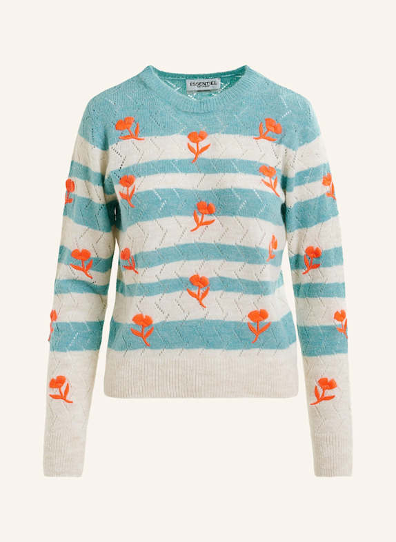 ESSENTIEL ANTWERP Pullover HINKEL WEISS/ BLAU/ ORANGE