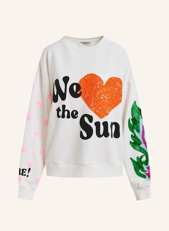 ESSENTIEL ANTWERP Sweatshirt IHEXPERIENCE WEISS/ ROT/ SCHWARZ