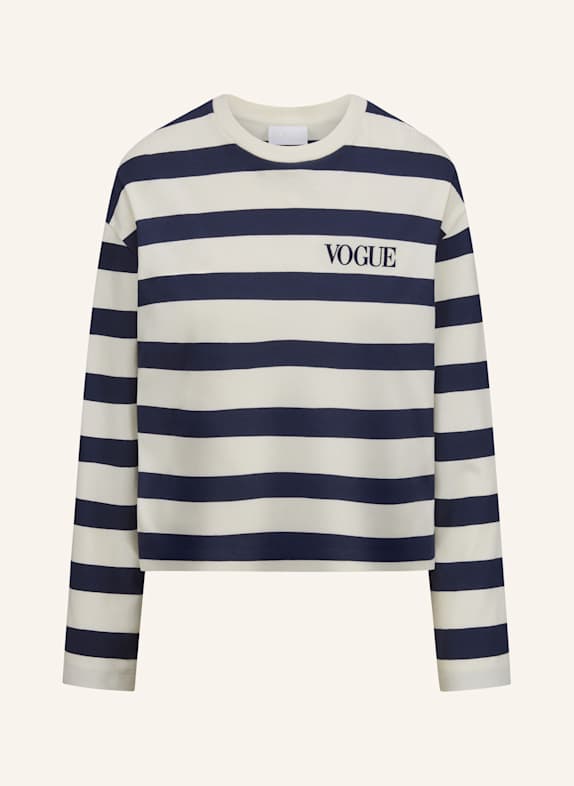 VOGUE COLLECTION Longsleeve BLAU/ BEIGE