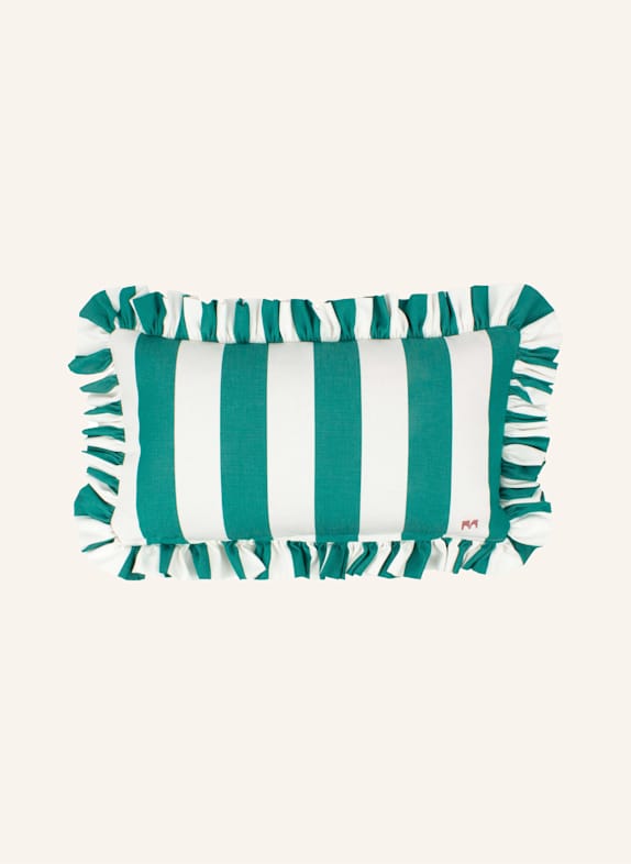 another mondaen Dekokissen ERICH OUTDOOR RÜSCHEN STREIFENKISSEN DUNKELGRÜN