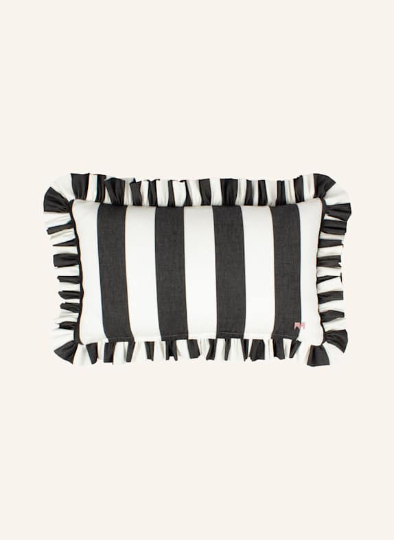 another mondaen Dekokissen ERICH OUTDOOR RÜSCHEN STREIFENKISSEN DUNKELGRAU