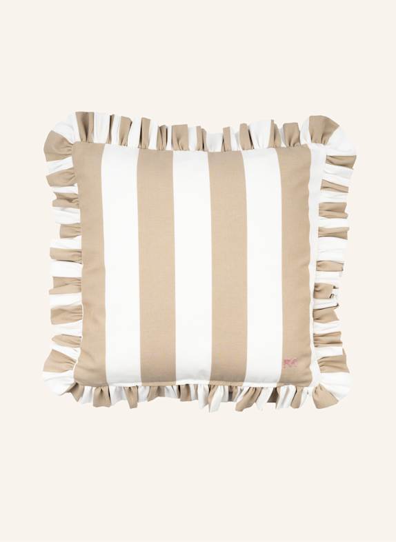 another mondaen Dekokissen WILLE OUTDOOR RÜSCHEN STREIFENKISSEN TAUPE