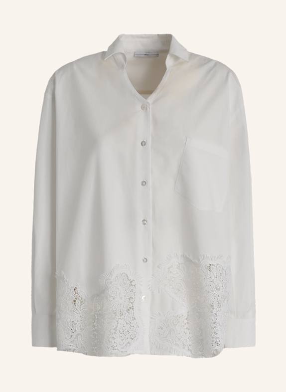 HIGH Hemdbluse DITHER mit Lochspitze WEISS