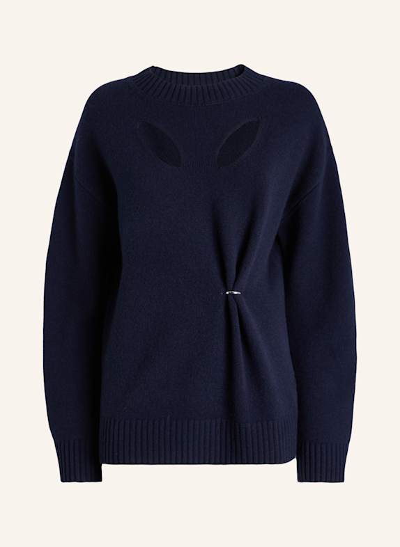 HIGH Pullover FOND mit Cashmere und Cut-outs BLAU