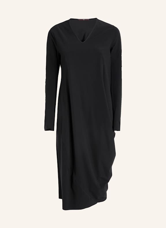 HIGH Jerseykleid EYELET SCHWARZ