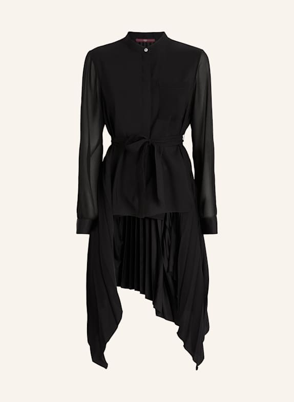 HIGH Blusenshirt SONNET mit Plissees SCHWARZ