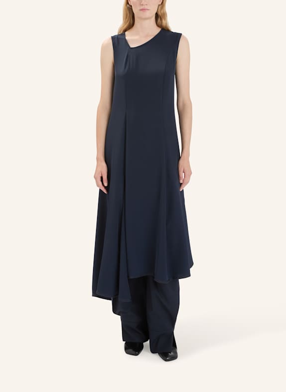 HIGH Kleid SAY SO - Technischer Satin, leichte Gewichtung, Crêpe-Griff BLAU