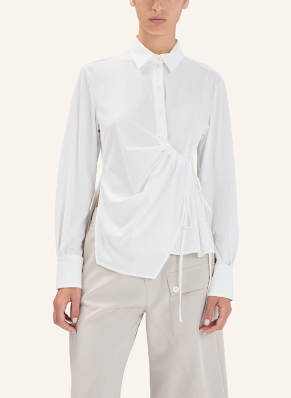 HIGH LAWN - Weiße Bluse aus Sensitive® mit Raffung﻿ WEISSGOLD