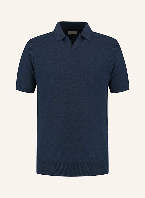 DSTREZZED Strick-Poloshirt MERCURY DUNKELBLAU