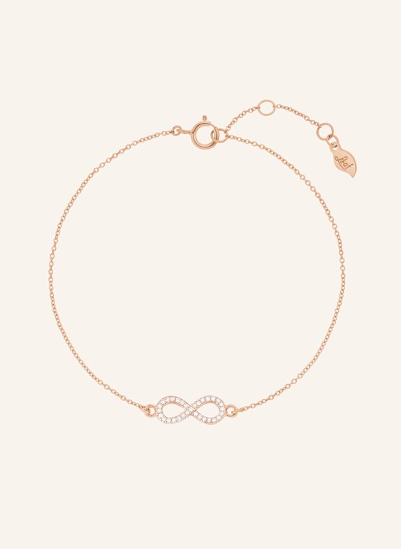 Leaf Armband INFINITY aus 18 Karat Roségold mit Diamanten ROSÉGOLD