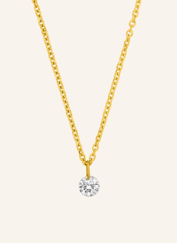 Leaf Halskette PURE aus 18 Karat Gelbgold mit Diamanten GOLD