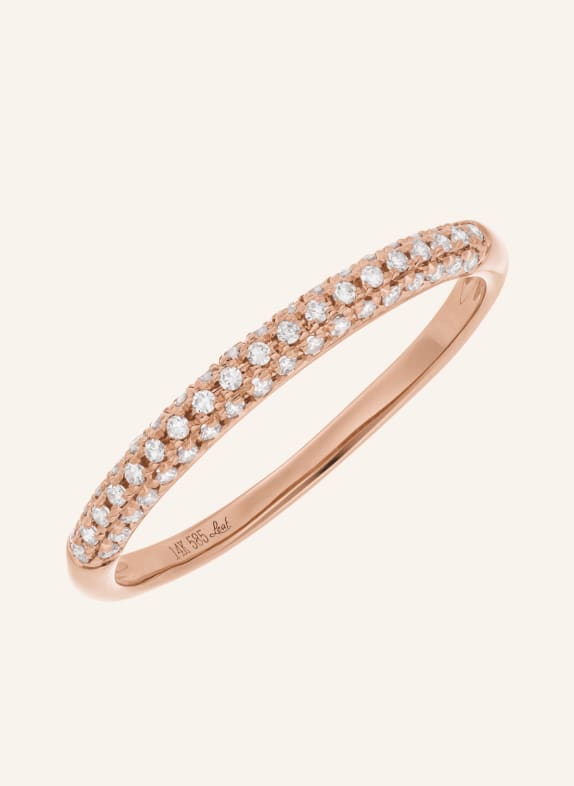 Leaf Ring DAZZLE mit Diamanten ROSÉGOLD