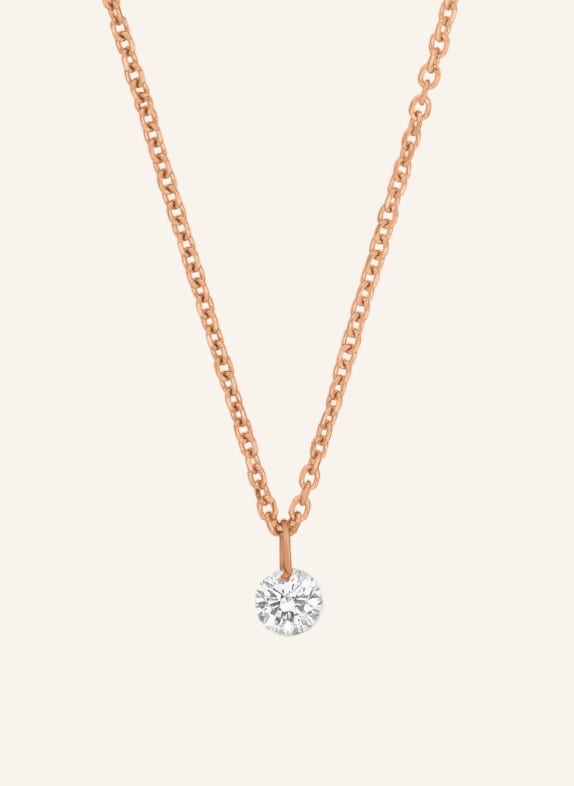 Leaf Halskette PURE aus 18 Karat Roségold mit Diamanten ROSÉGOLD