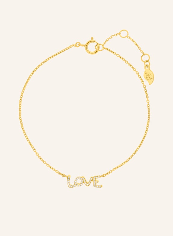Leaf Armband TINY LOVE aus 14 Karat Gelbgold mit Diamanten GOLD
