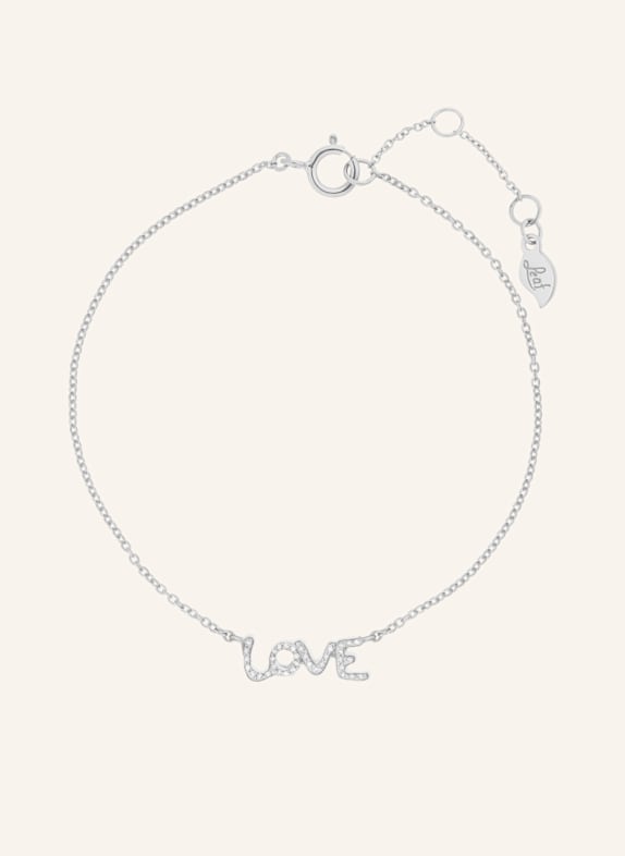 Leaf Armband TINY LOVE aus 14 Karat Weißgold mit Diamanten WEISSGOLD