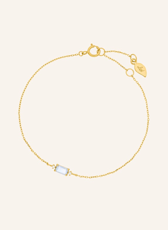 Leaf Armband MONDSTEIN aus 14 Karat Gelbgold GOLD