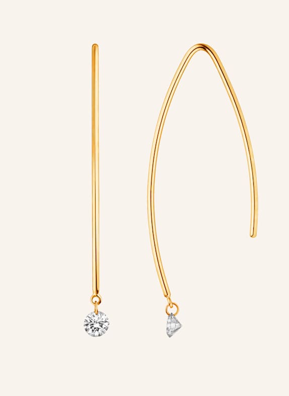 Leaf Creolen PURE M aus 18 Karat Gelbgold mit Diamanten GOLD