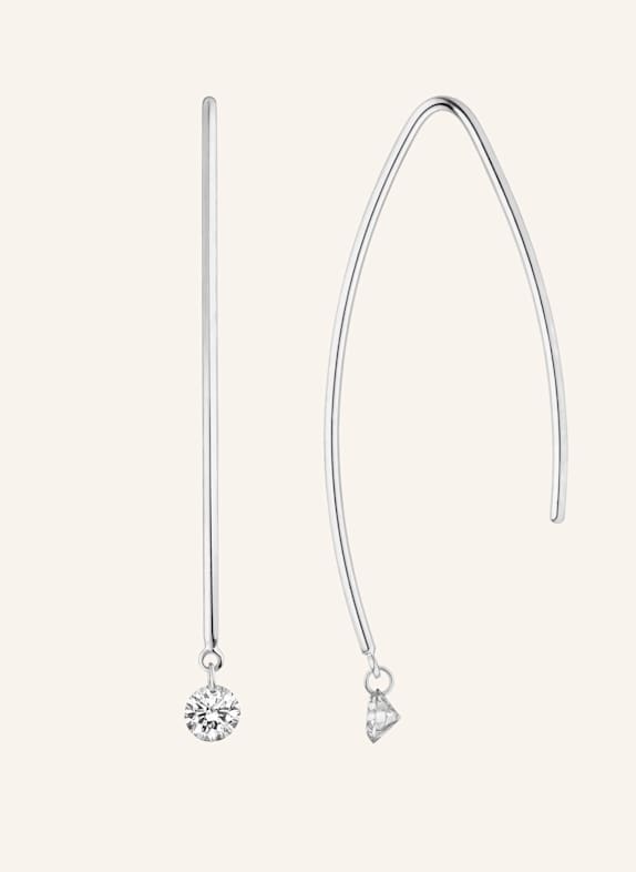 Leaf Creolen PURE M aus 18 Karat Weißgold mit Diamanten WEISSGOLD