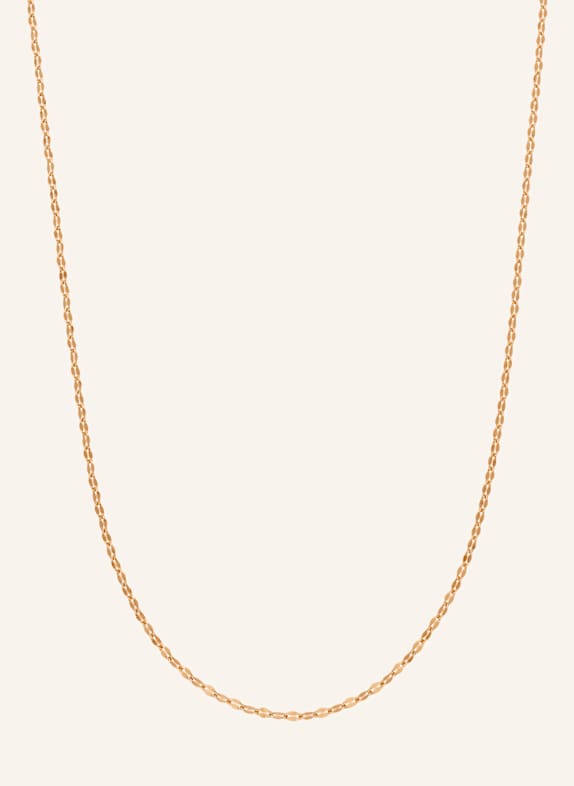 Leaf Halskette SHINY TWIST aus 14 Karat Rosègold ROSÉGOLD