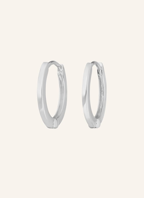 Leaf Creolen MINI KLAPPCREOLEN aus 14 Karat Weißgold WEISSGOLD