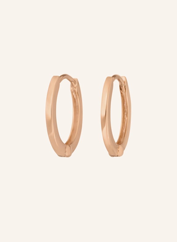 Leaf Creolen MINI KLAPPCREOLEN aus 14 Karat Rosébgold ROSÉGOLD