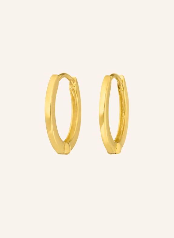 Leaf Creolen MINI KLAPPCREOLEN aus 14 Karat Gelbgold GOLD