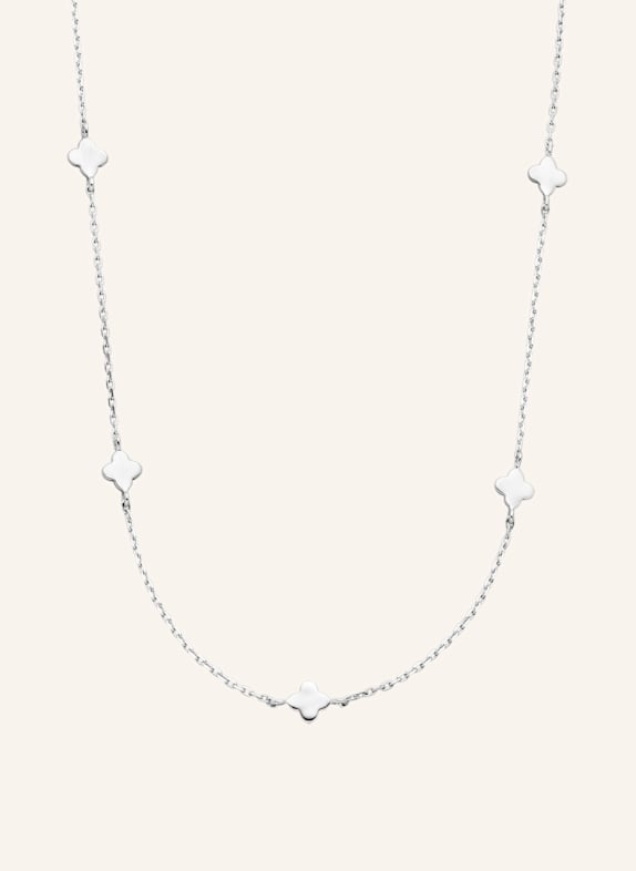 Leaf Halskette MINI CLOVER aus 14 Karat Gelbgold WEISSGOLD