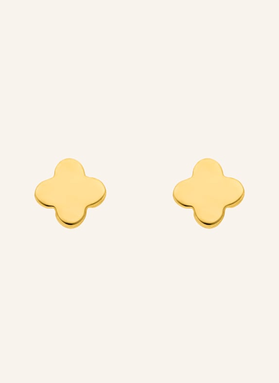 Leaf Ohrstecker MINI CLOVER aus 14 Karat Gelbgold GOLD