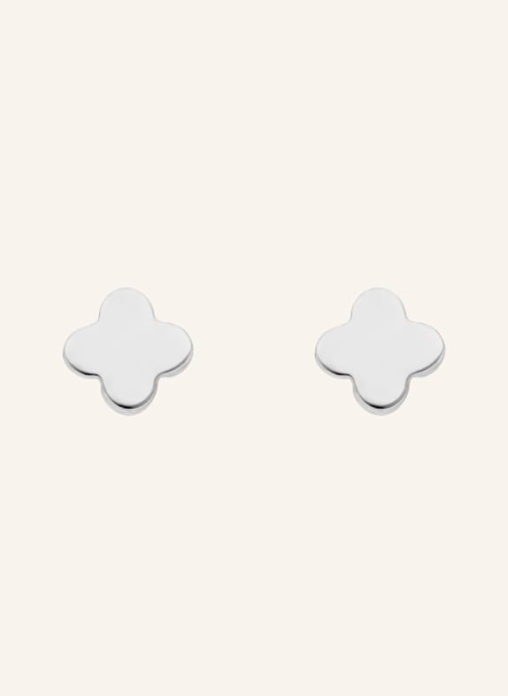 Leaf Ohrstecker MINI CLOVER aus 14 Karat Gelbgold WEISSGOLD