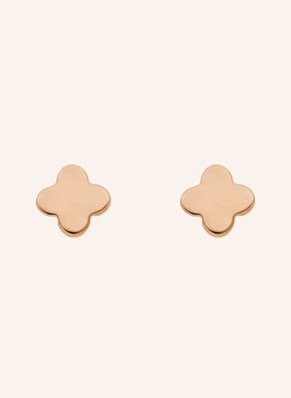 Leaf Ohrstecker MINI CLOVER aus 14 Karat Gelbgold ROSÉGOLD