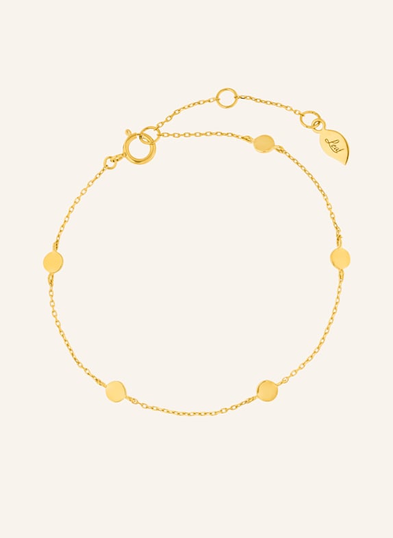 Leaf Armband MINI PLATES aus 14 Karat Gelbgold GOLD