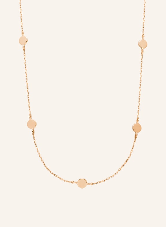 Leaf Halskette MINI PLATES aus 14 Karat Gelbgold ROSÉGOLD