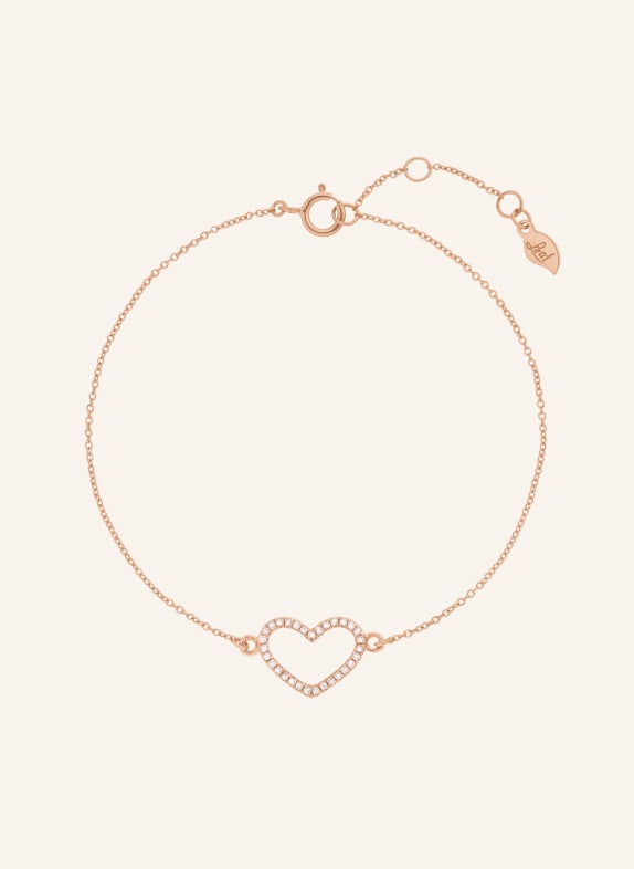 Leaf Armband HEART aus 18 Karat Roségold mit Diamanten ROSÉGOLD