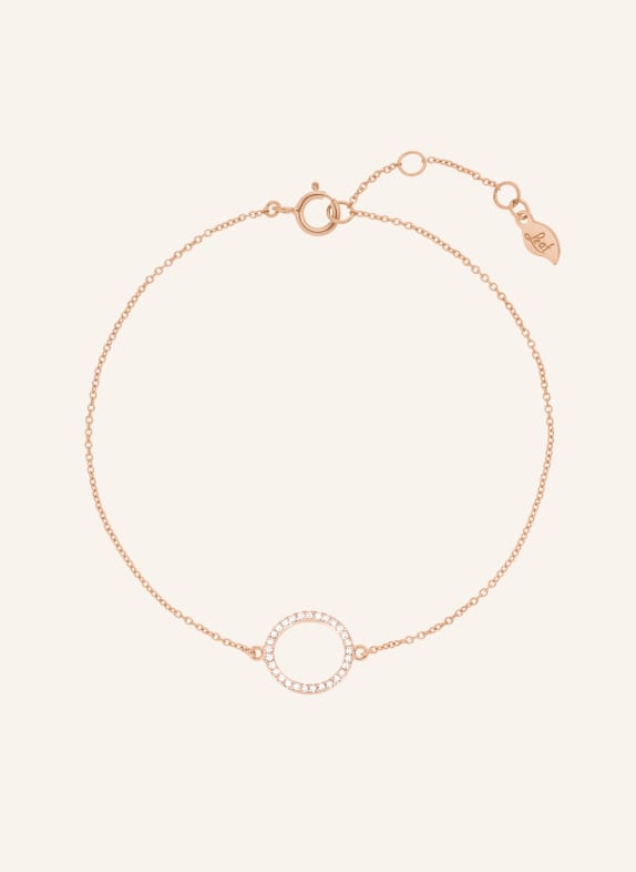 Leaf Armband CIRCLE aus 18 Karat Roségold mit Diamanten ROSÉGOLD