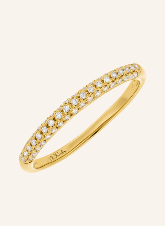 Leaf Ring DAZZLE mit Diamanten GOLD