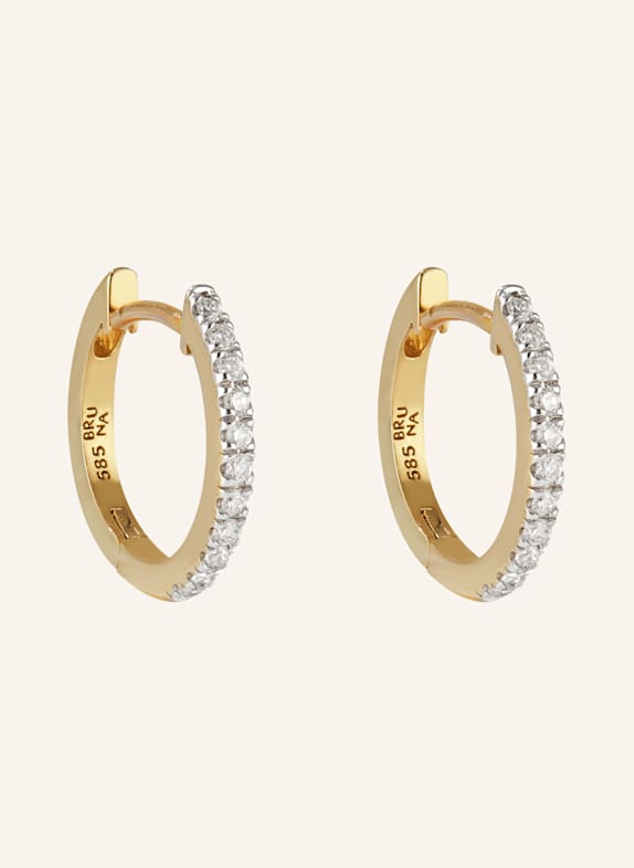 BRUNA The Label Creolen LUMIÈRE mit laborgezüchteten Diamanten GOLD