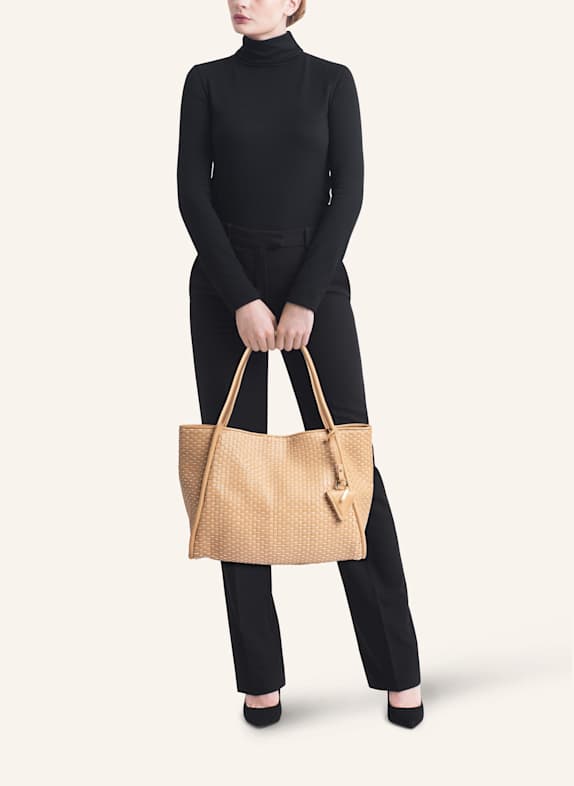 Parise Handtasche '09' RÖHRENFÖRMIG OHNE FRANSEN LARGE BEIGE/ CAMEL