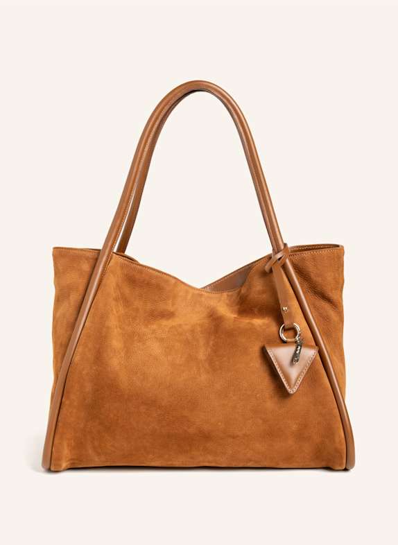 Parise Handtasche '09' RÖHRENFÖRMIG OHNE FRANSEN COGNAC