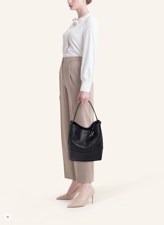 Parise Beuteltasche '51' MEDIUM SCHWARZ