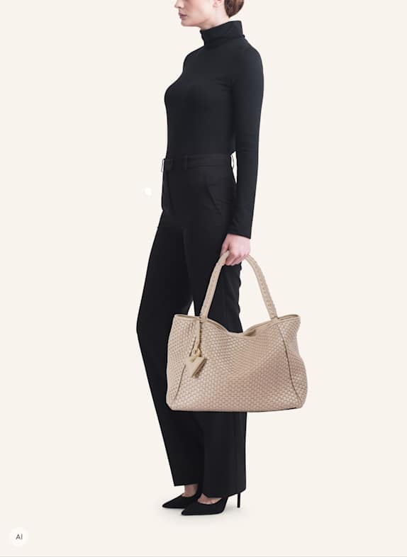 Parise Handtasche '09' OHNE FRANSEN LARGE TAUPE