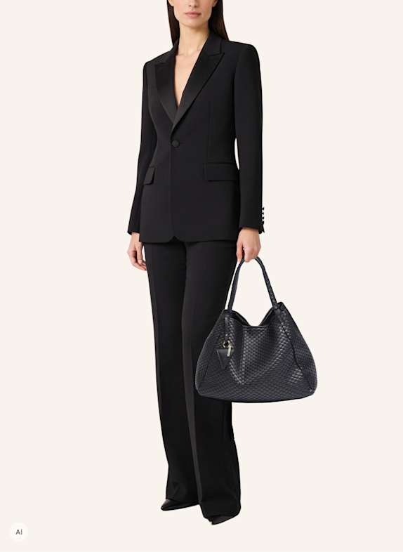 Parise '09' Handbag WITHOUT FRINGE, MEDIUM BLACK