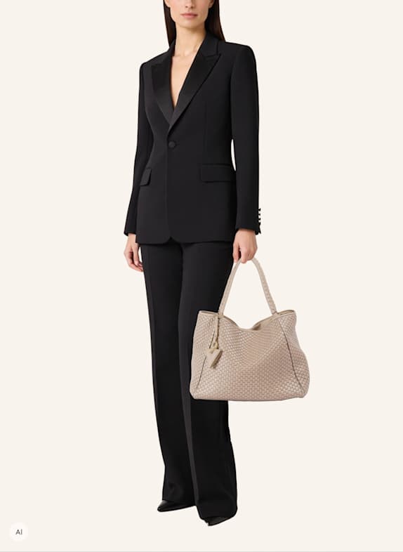 Parise '09' Handbag WITHOUT FRINGE, MEDIUM TAUPE